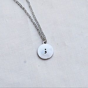 Semi colon necklace